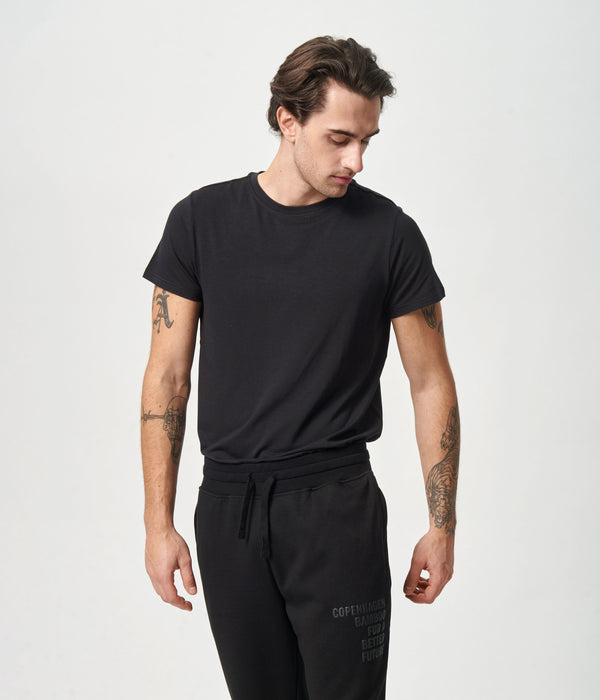 Sort crew neck bambus T-shirt Copenhagen Bamboo