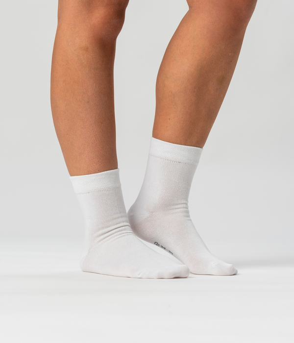 10 pairs of bamboo socks low cut white/mauve mix