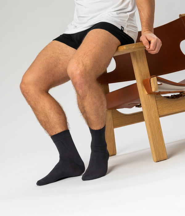 10 pairs of bamboo socks low cut white/dark grey