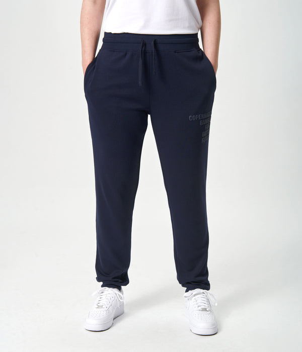 Navy bambus sweatpants med logo Copenhagen Bamboo