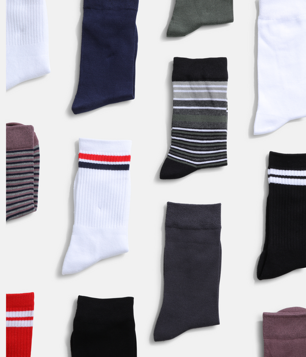 5 pairs of light gray bamboo socks
